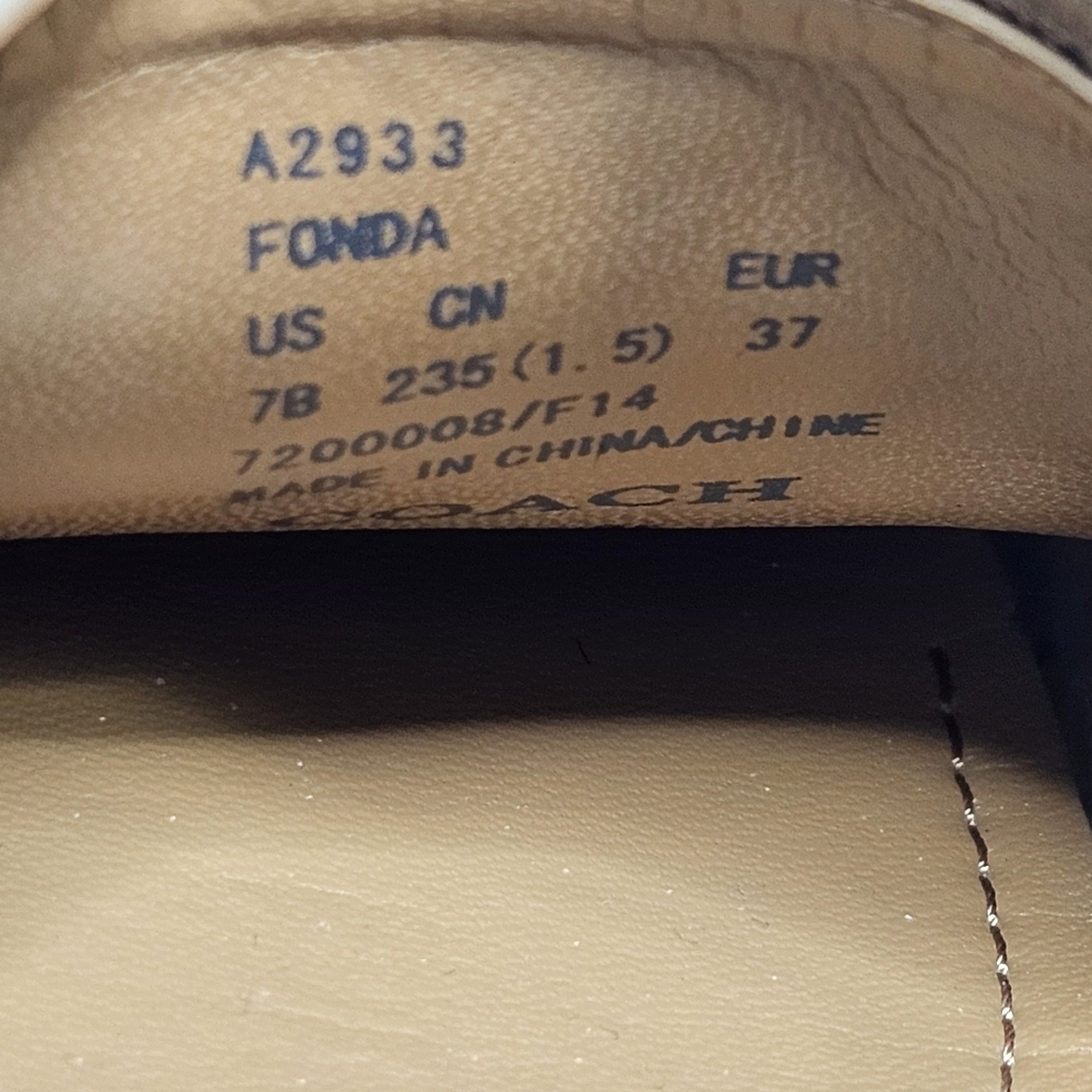 Coach Signature Fonda Bronze Metallic Leather Loafers NEW Size 7 - Picture 8 of 9